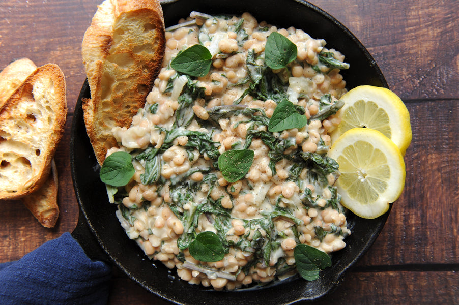 Creamed Kale and White Beans