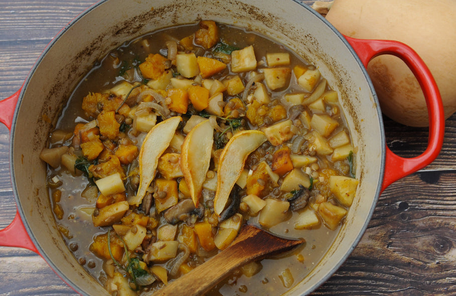 Parsnip Squash + Pear Stew